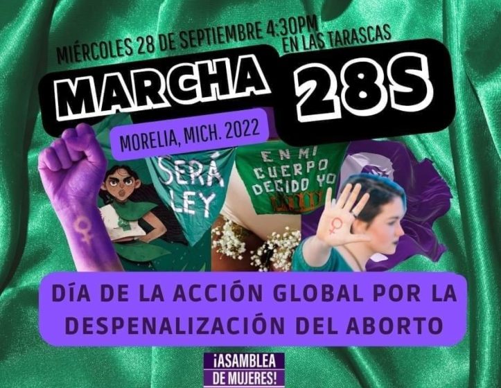  Convocan colectivos feministas a manifestación el 28S para exigir la despenalización del aborto