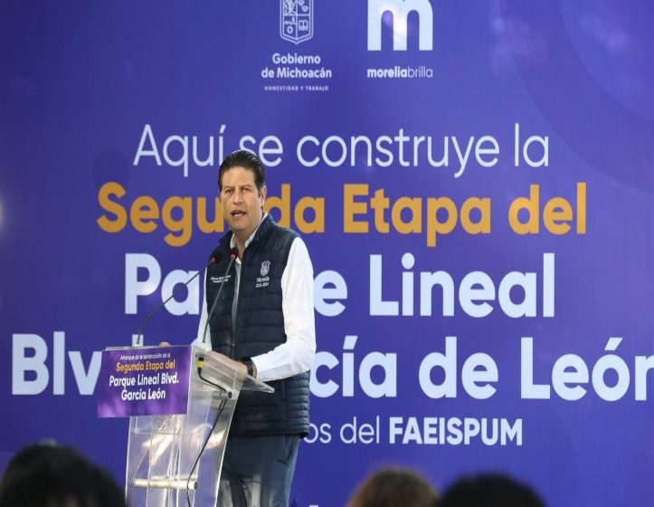  Para embellecer Morelia, Alfonso Martínez arranca segunda etapa del parque lineal del Boulevard García de León