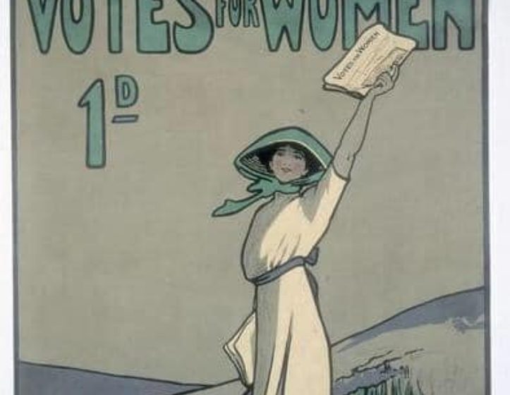  Creación de carteles del movimiento sufragista fueron los primeros destellos de las mujeres en el diseño