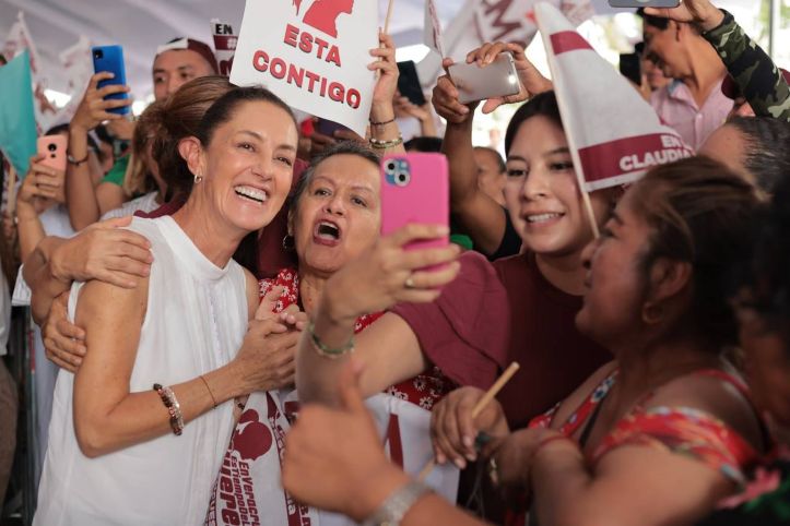  Claudia Sheinbaum visitó Michoacán y llamó a la unidad en el partido