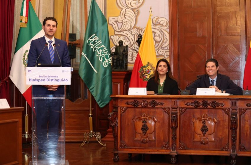  Alfonso Martínez destaca ventajas competitivas de Morelia ante Embajador de Arabia Saudita