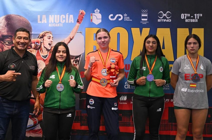  Knock Out internacional, alumna de Cecytem gana plata en torneo de box en España